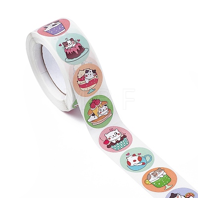 8 Patterns Paper Cartoon Sticker Rolls X-STIC-E001-16-1