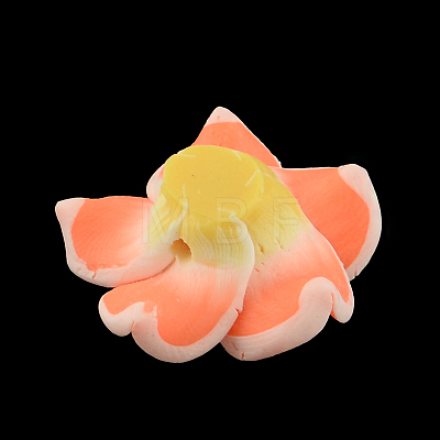 Handmade Polymer Clay 3D Flower Plumeria Beads CLAY-Q192-30mm-12-1