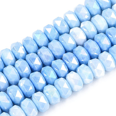 Anti-Tarnish Electroplate Glass Beads Strands GLAA-T025-8mm-11A-1
