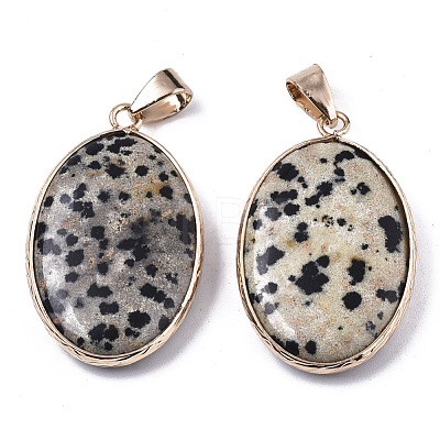 Natural Dalmatian Jasper Pendants G-N326-31E-1