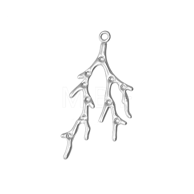 304 Stainless Steel Branch Pendant Rhinestone Settings PW-WGF5026-01-1