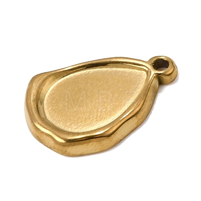 304 Stainless Steel Pendant Cabochon Settings SA-CBA9B1E-01B-G-1