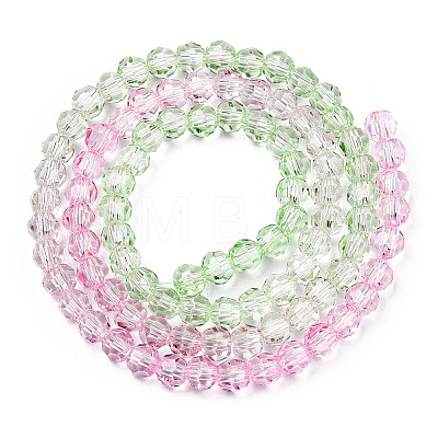 Transparent Glass Beads Strands X-GLAA-E036-07U-1