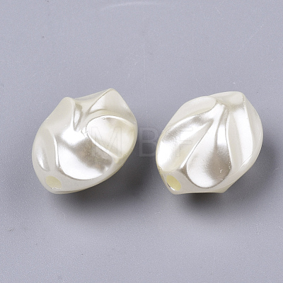 ABS Plastic Imitation Pearl Beads X-OACR-N008-005-1