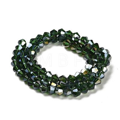 Transparent Electroplate Glass Beads Strands LS-GLAA-F029-4mm-A25-1
