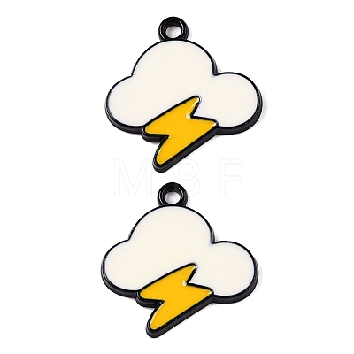 Spray Painted Alloy Enamel Pendants ENAM-T020-26-RS-1