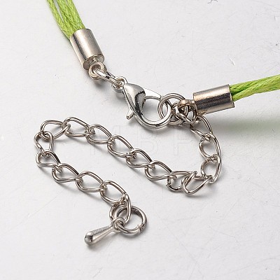 Waxed Cotton Cord Necklace Making MAK-J004-21E-1