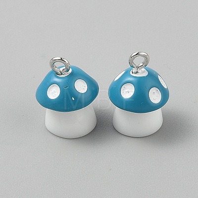 Opaque Resin Pendants LS-CRES-WH0017-07P-02-1
