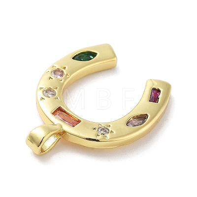 Brass Glass Pendants KK-F877-15G-1