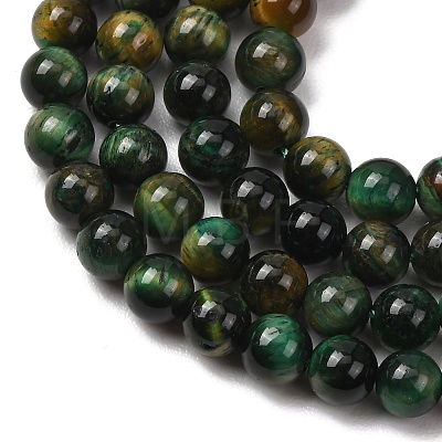 Grade AB Natural Tiger Eye Beads Strands G-B133-A02-6MM-02-1