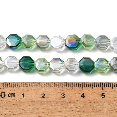 Electroplated Glass Beads Strands EGLA-A048-01A-02-1