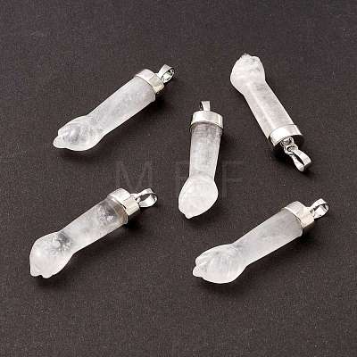 Natural Quartz Crystal Pendants G-K322-01B-1