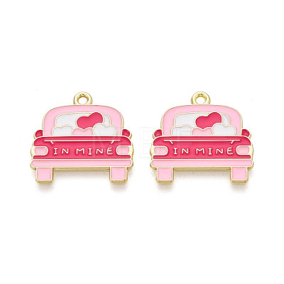 Valentine's Day Alloy Enamel Pendants ENAM-T023-24B-1