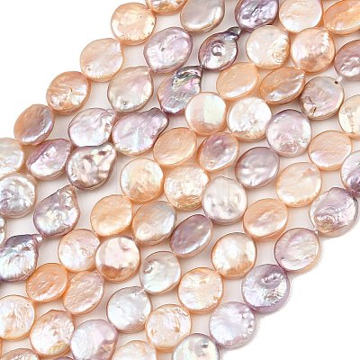 Natural Baroque Keshi Pearl Coin Beads Strands PA-CBAFEE8-15C-1
