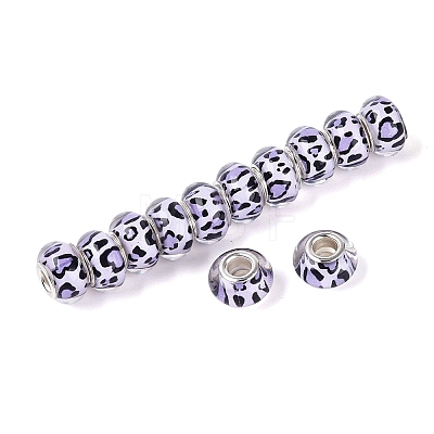 Opaque Resin European Beads RESI-N044-03S-03-1