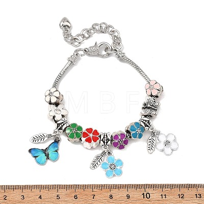 Alloy European Beads Charm Bracelets for Women BJEW-JB13948-1