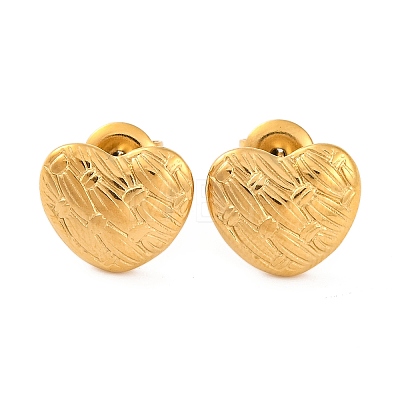 Ion Plating(IP) 304 Stainless Steel Stud Earrings EJEW-G395-34G-1