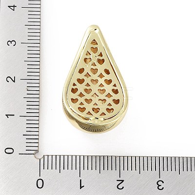 Rack Plating Brass Micro Pave Clear Cubic Zirconia Pendants KK-H474-18G-07-1