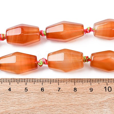 Natural Red Agate Beads Strands G-P605-K01-01A-1