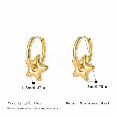 304 Stainless Steel Hoop Dangle Earrings for Women AF5026-1-1
