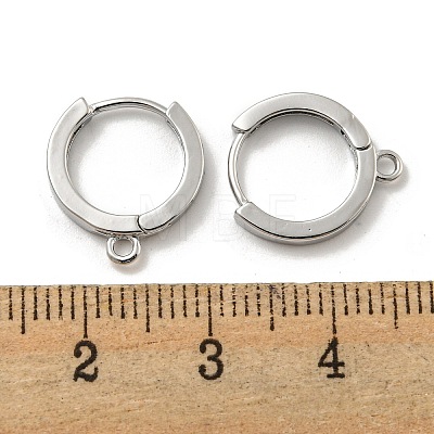 Brass Hoop Earrings EJEW-L211-012B-P-1