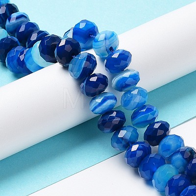 Natural Banded Agate/Striped Agate Beads Strands G-E605-A02-03B-1