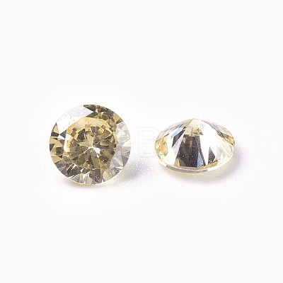 Cubic Zirconia Pointed Back Cabochons ZIRC-WH0001-B11-1