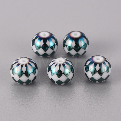 Electroplate Glass Beads EGLA-Q123-013G-1