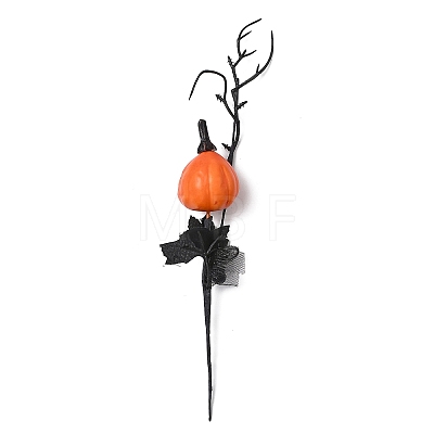 Plastic & Foam Artificial Pumpkin Floral Pick with Maple Leaf TH-CBAC0DE-03-1
