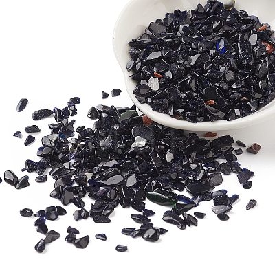 Synthetic Blue Goldstone  Beads X-G-O103-25-1