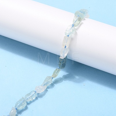 Rough Raw Natural Aquamarine Beads Strands G-G010-17-1