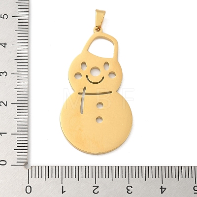 Christmas Theme 304 Stainless Steel Pendants STAS-Q005-01G-04-1