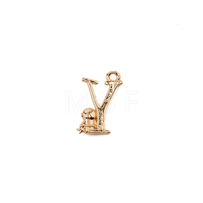Brass Micro Pave Cubic Zirconia Charms KK-TAC0004-04Y-1