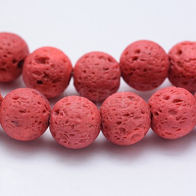 Natural Lava Rock Beads Strands X-G-F531-8mm-G11-1