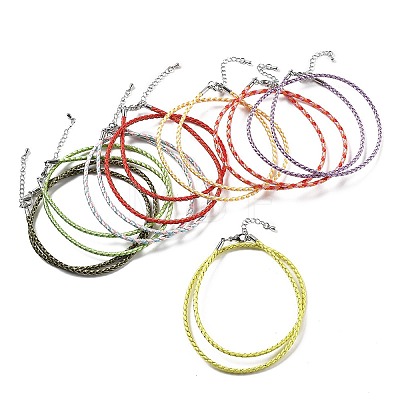 Polyester Cord Braided Bracelet Makings MAK-L043-03P-1