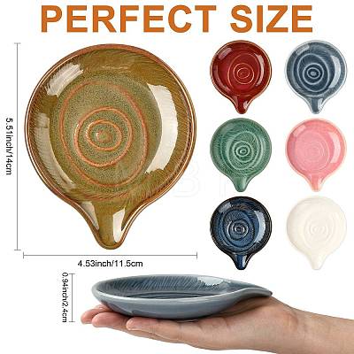 Round Ceramic Utensil Rest PR-FZCA307-06-1