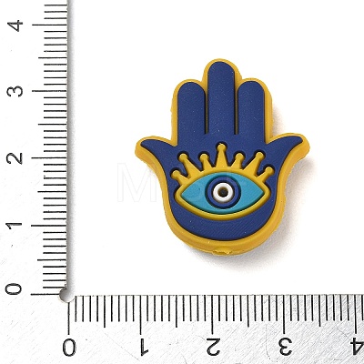 Evil Eye Theme Silicone Beads SL-CBACE28-03C-1