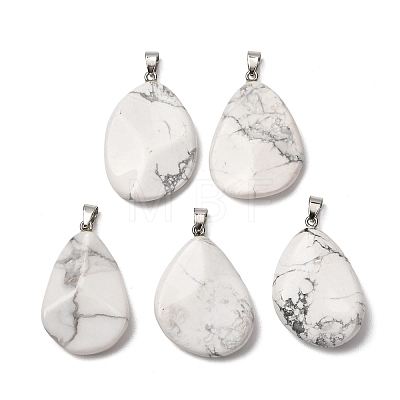 Natural Howlite Pendants GG-K002-05N-1