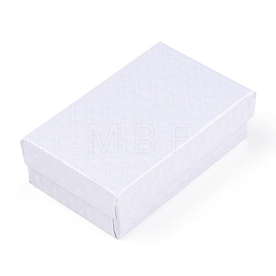 Rhombus Textured Cardboard Jewelry Boxes CBOX-T006-02F-1