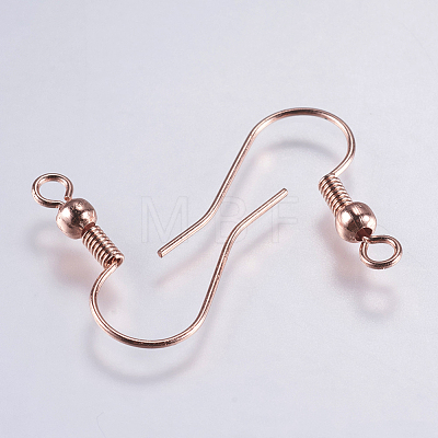 Brass Earring Hooks KK-F737-42RG-RS-1