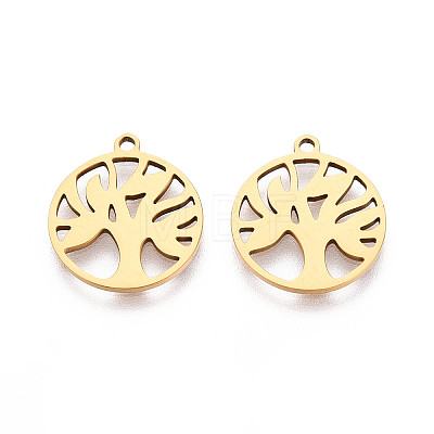 201 Stainless Steel Pendants STAS-T073-52G-1