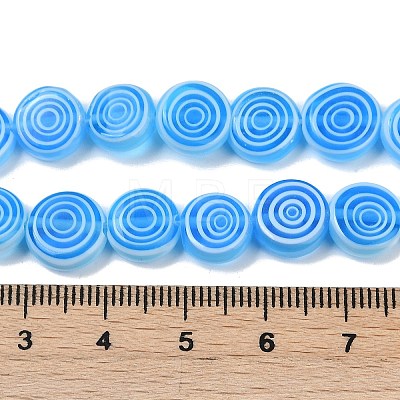 Handmade Lampwork Beads Strands LK-R004-49D-1