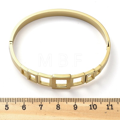 Ion Plating(IP) 304 Stainless Steel Hinged Bangles for Women BJEW-A011-17G-1