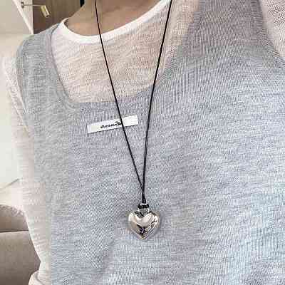 Alloy Pendant Black Waxed Cord Necklaces for Women WG8C0D7-03-1