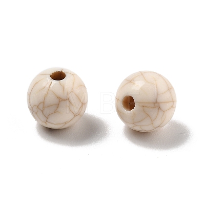 Crackle Opaque Acrylic Beads OACR-Z026-04B-1