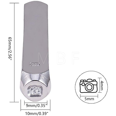 Iron Metal Stamps AJEW-BC0005-39H-1