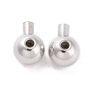 Anti-Tarnish Rhodium Plated 925 Sterling Silver Beads STER-D035-02P-1