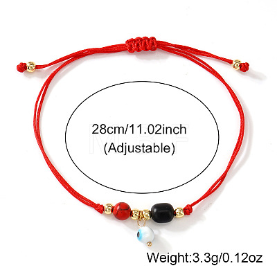 Bohemian Evil Eye Glass Charm Adjustable Bracelets LS-PL4267-1-1
