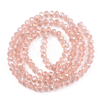 Electroplate Glass Beads Strands X-EGLA-A034-T6mm-B32-1