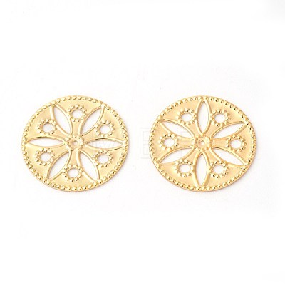 Brass Filigree Joiners Links KK-F772-13G-1